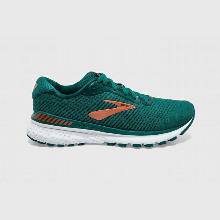 Brooks Adrenaline Gts 20 Womens Road Running Shoes - Green/Copper - Philippines (684052RAI)